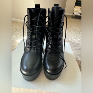 Steve Madden Gelsey Black Leather 7.0